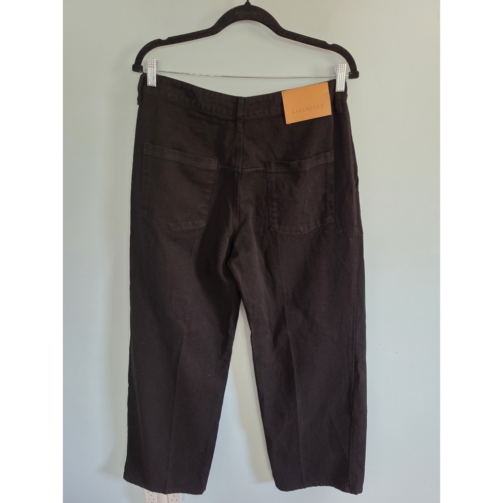 Kall Meyer Highrise Quiet Luxury Wideleg Black Denim Size 30 - Picture 4 of 8